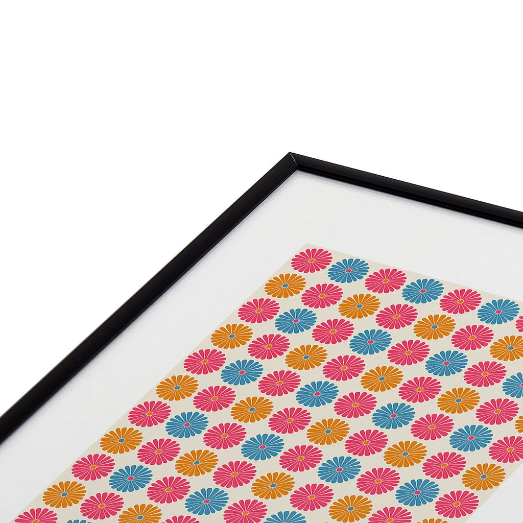 Colour Poems Daisy Pattern Multicolor II Metal Framed Art Print
