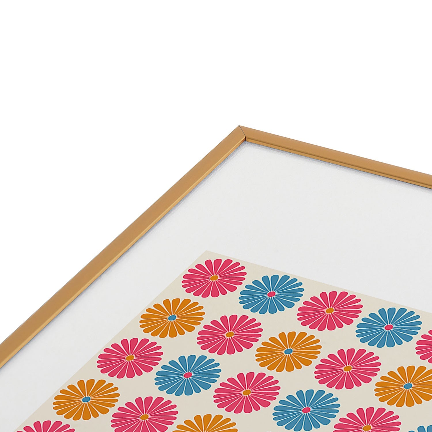 Colour Poems Daisy Pattern Multicolor II Metal Framed Art Print