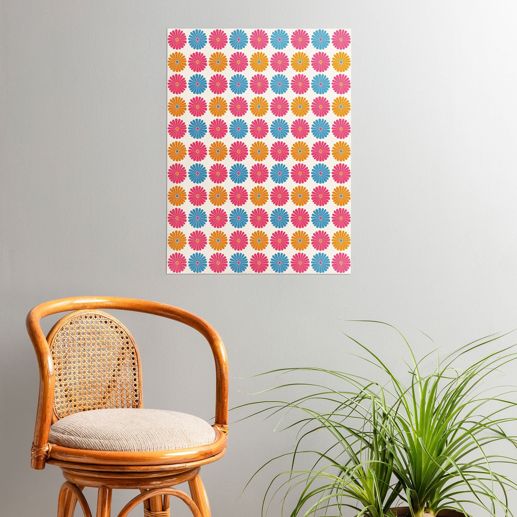 Colour Poems Daisy Pattern Multicolor II Poster