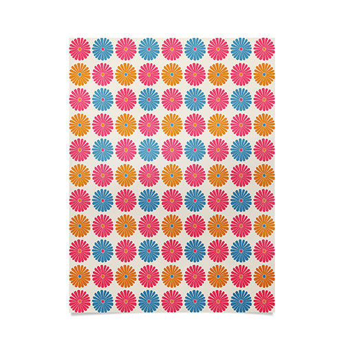 Colour Poems Daisy Pattern Multicolor II Poster