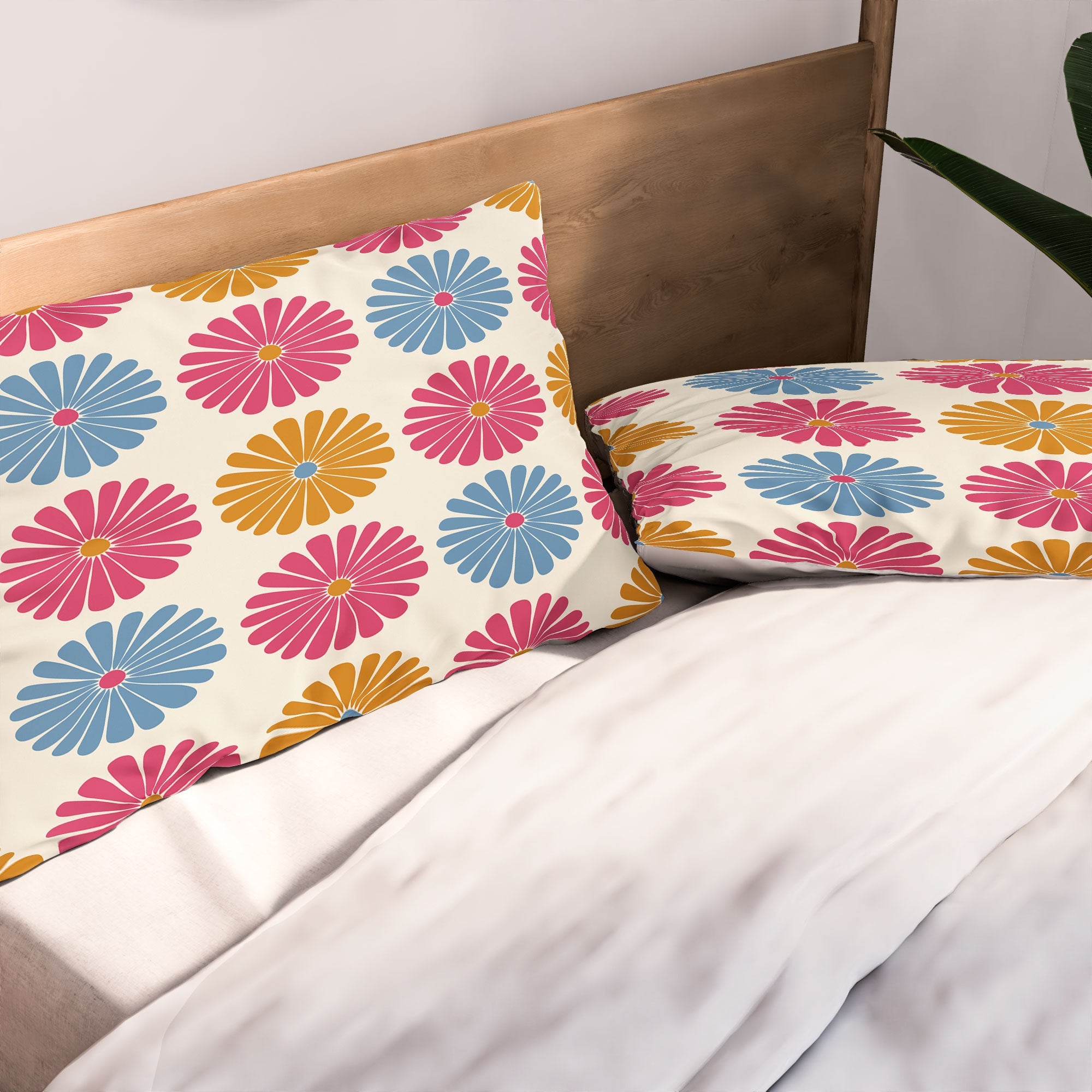 Colour Poems Daisy Pattern Multicolor II Pillow Shams