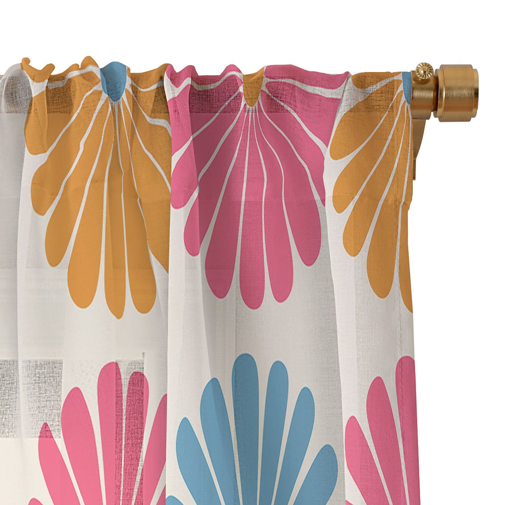 Colour Poems Daisy Pattern Multicolor II Sheer Non Repeat