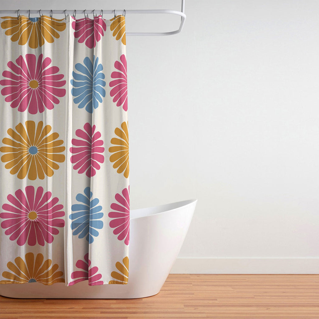 Colour Poems Daisy Pattern Multicolor II Shower Curtain