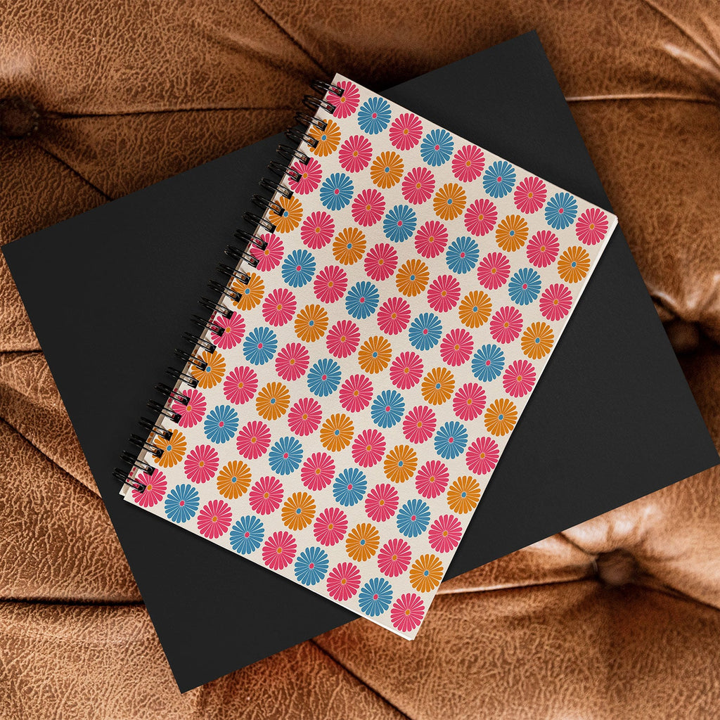 Colour Poems Daisy Pattern Multicolor II Spiral Notebook