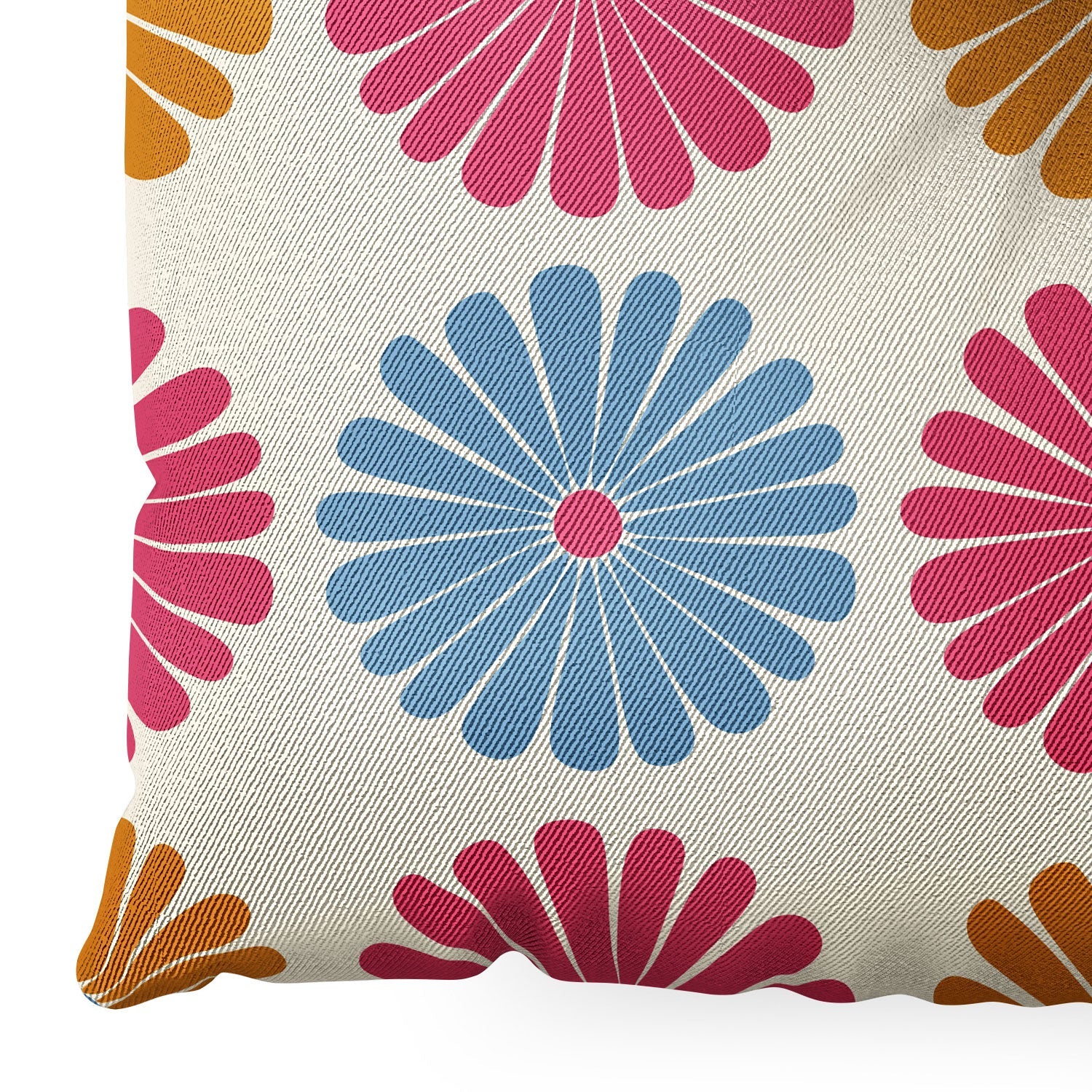 Colour Poems Daisy Pattern Multicolor II Floor Pillow Square