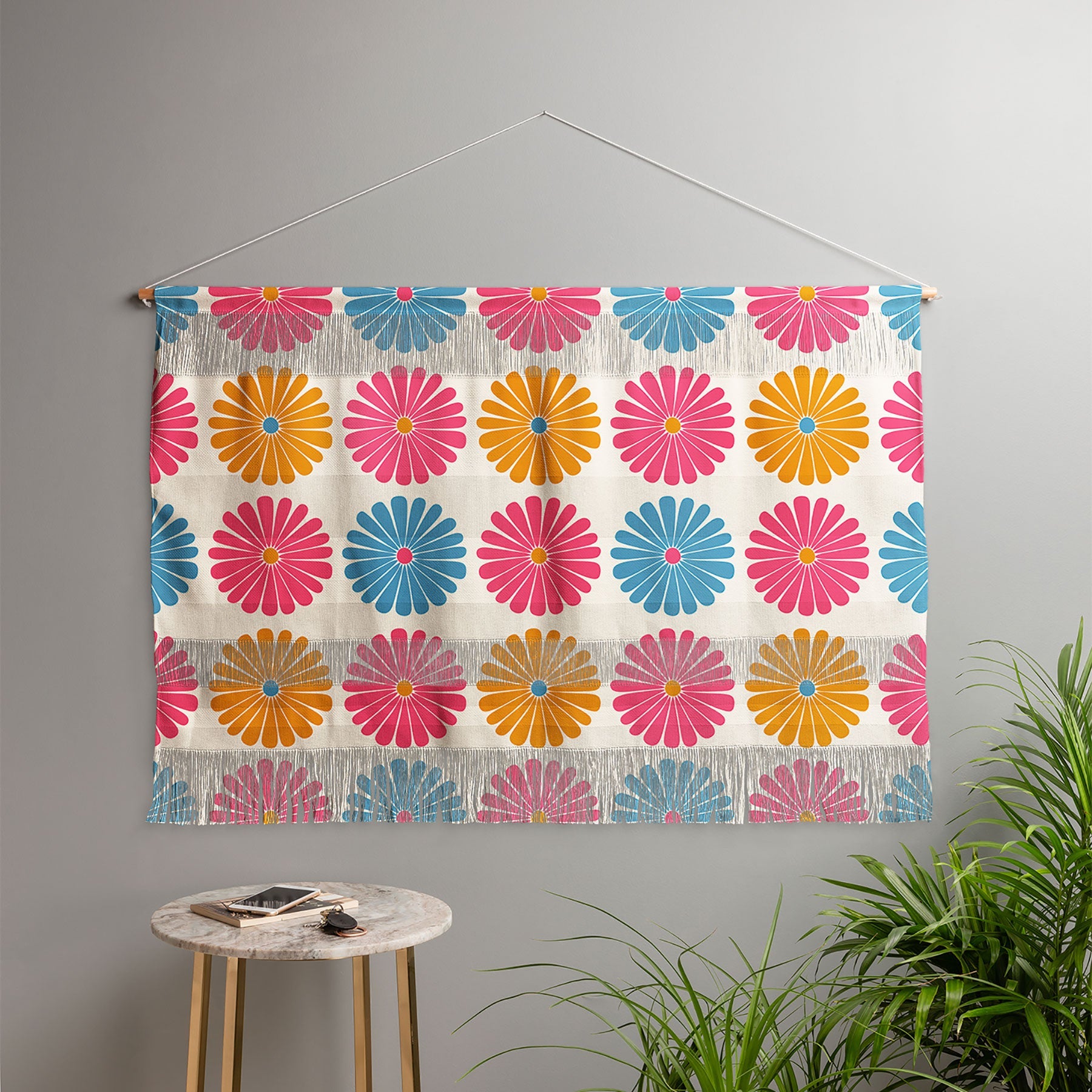 Colour Poems Daisy Pattern Multicolor II Wall Hanging Landscape