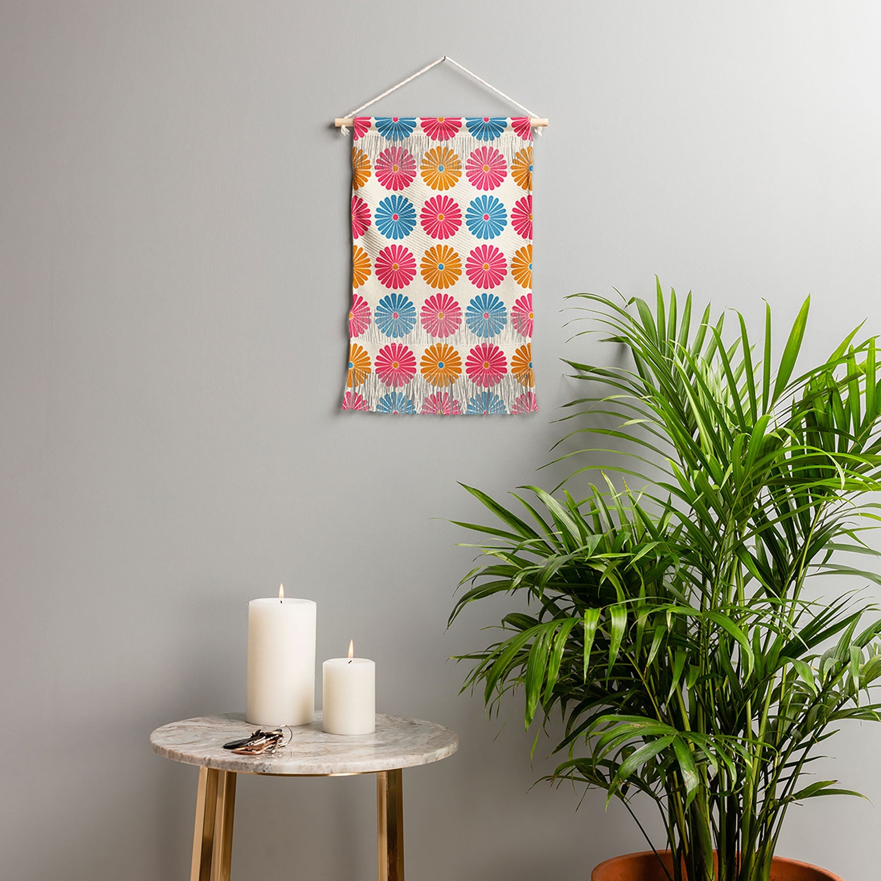 Colour Poems Daisy Pattern Multicolor II Wall Hanging Portrait