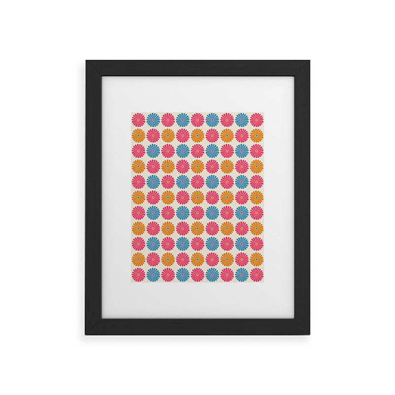 Colour Poems Daisy Pattern Multicolor II Framed Art Print