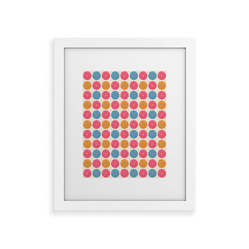 Colour Poems Daisy Pattern Multicolor II Framed Art Print