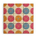 Colour Poems Daisy Pattern Multicolor II Wood Wall Mural
