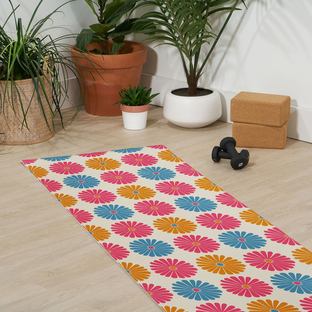 Colour Poems Daisy Pattern Multicolor II Yoga Mat