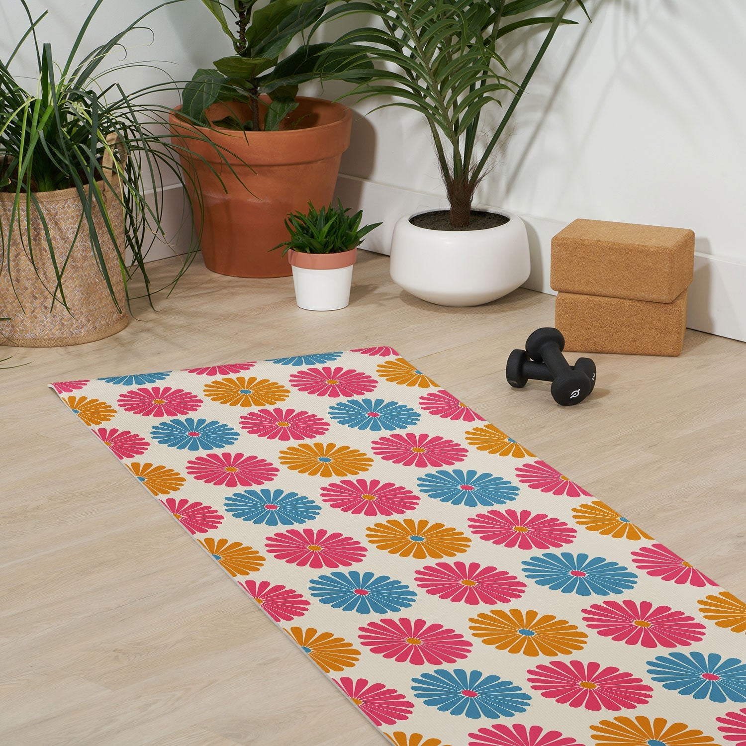 Colour Poems Daisy Pattern Multicolor II Yoga Mat