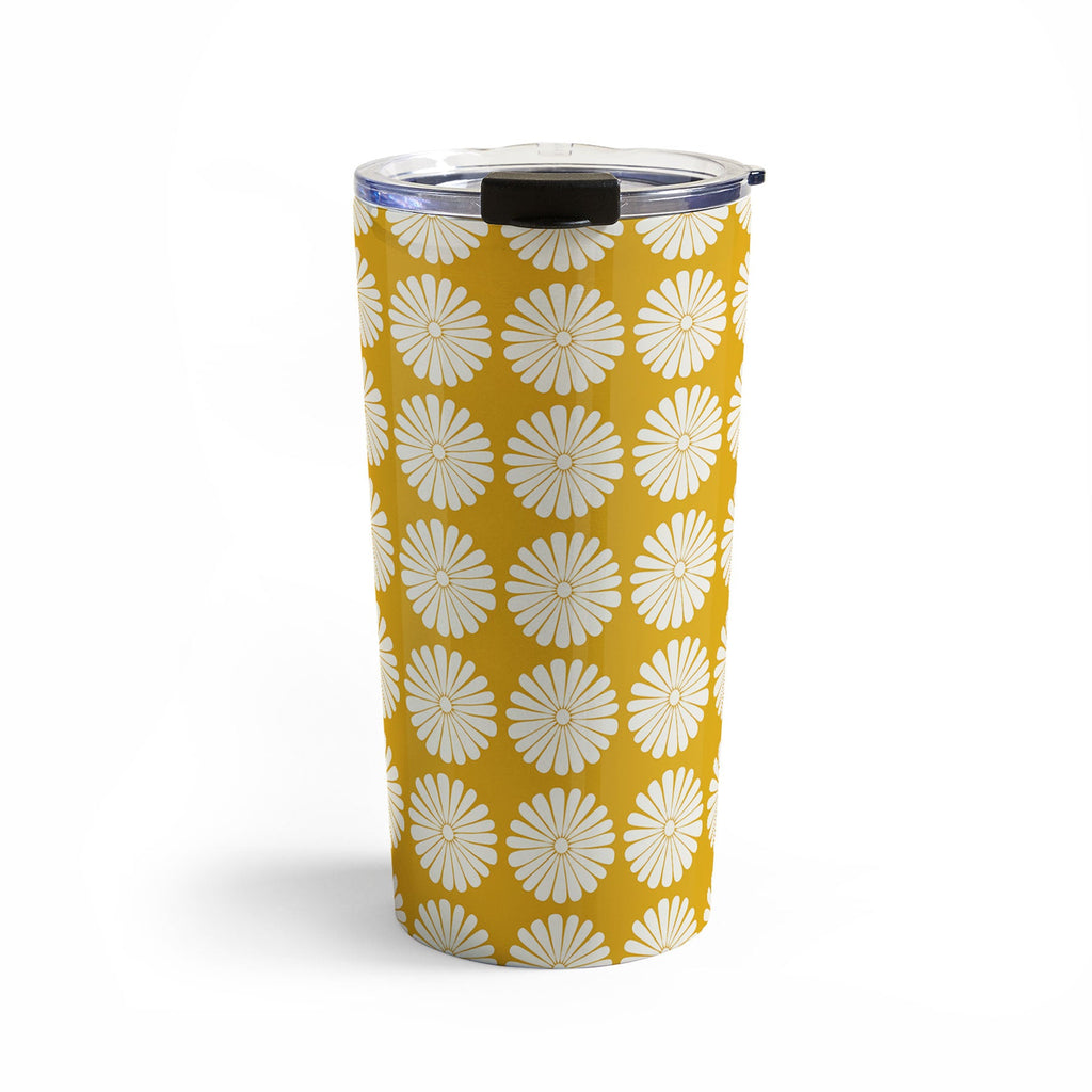 Colour Poems Daisy Pattern XXIV Yellow Travel Mug