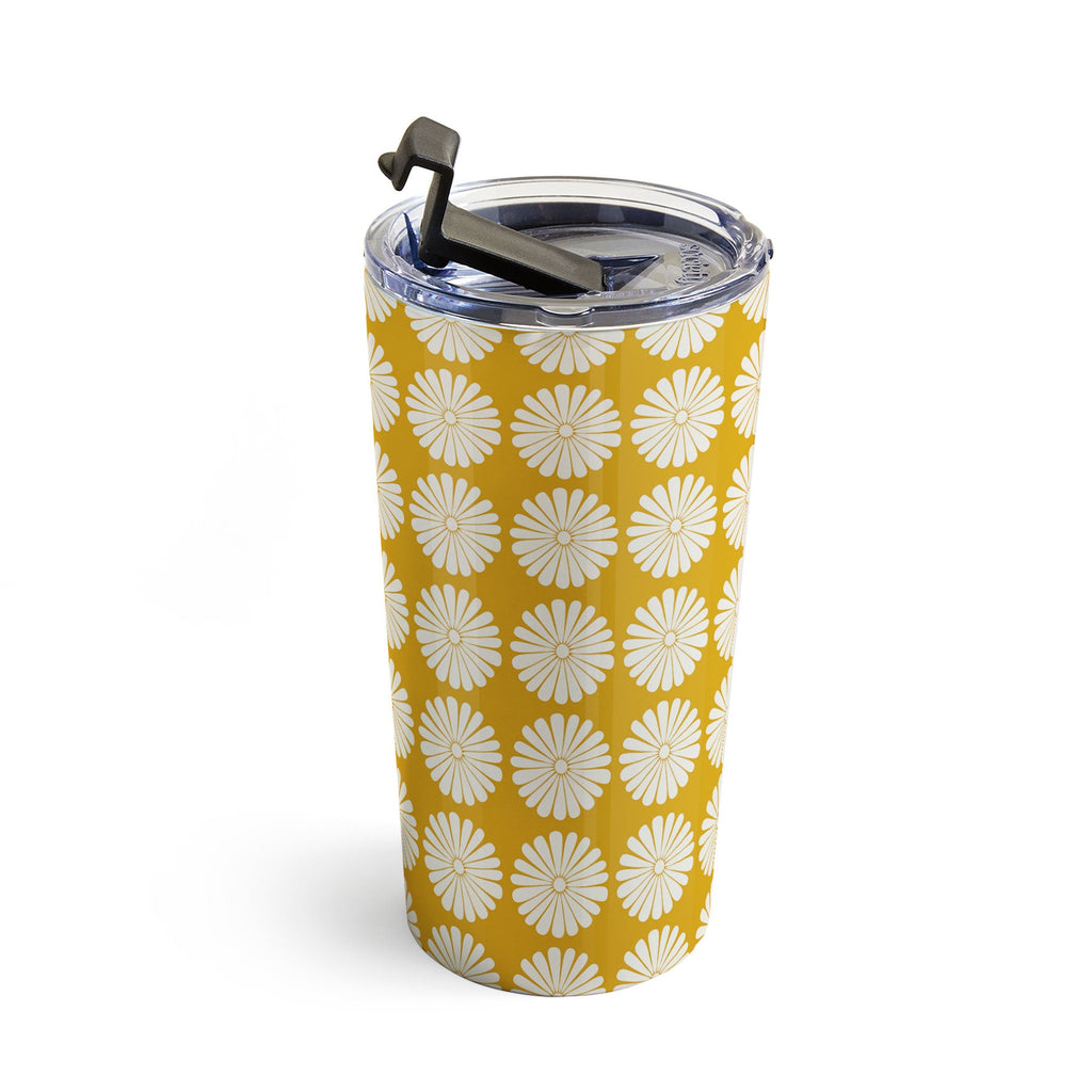 Colour Poems Daisy Pattern XXIV Yellow Travel Mug