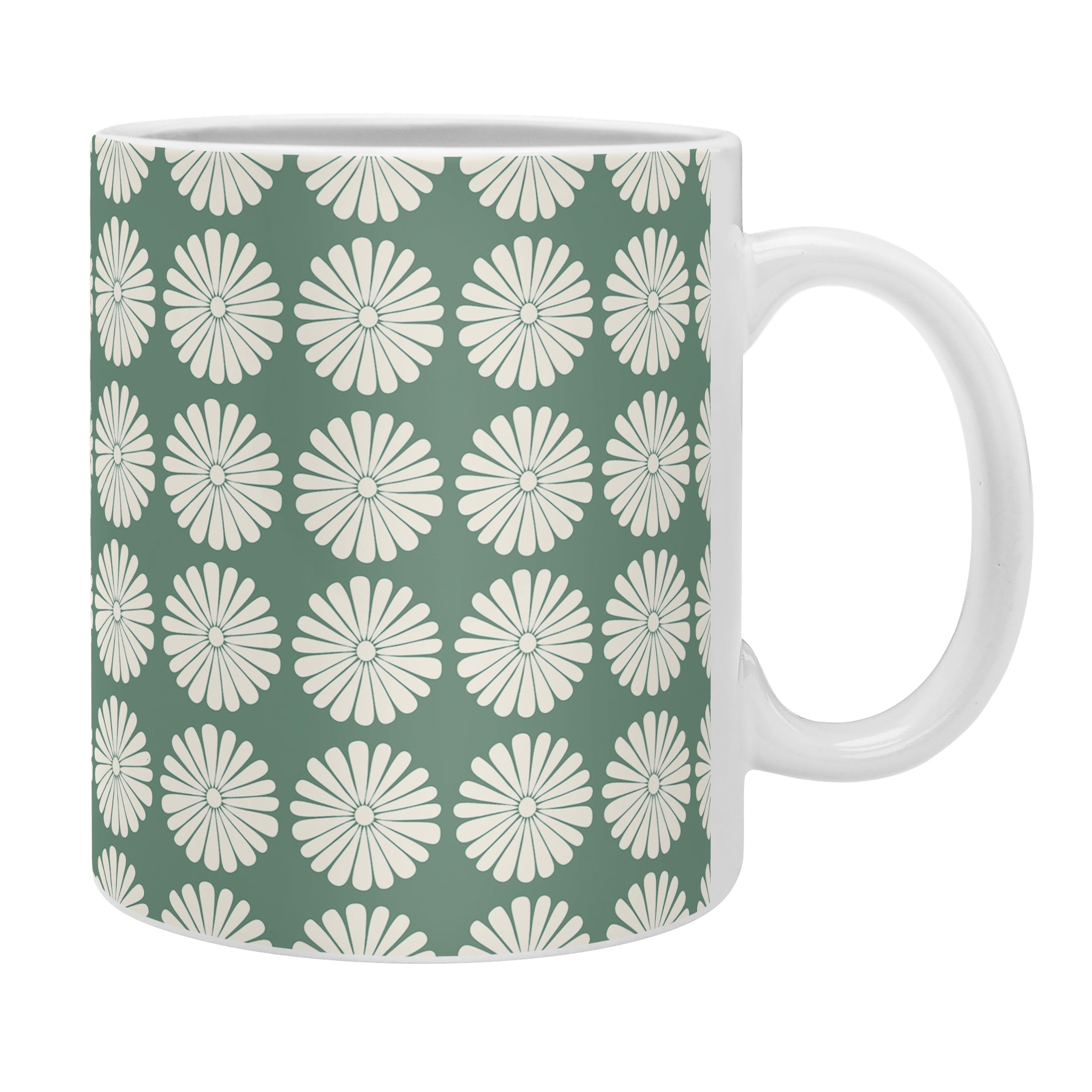 Colour Poems Daisy Pattern XXXIV Green Coffee Mug