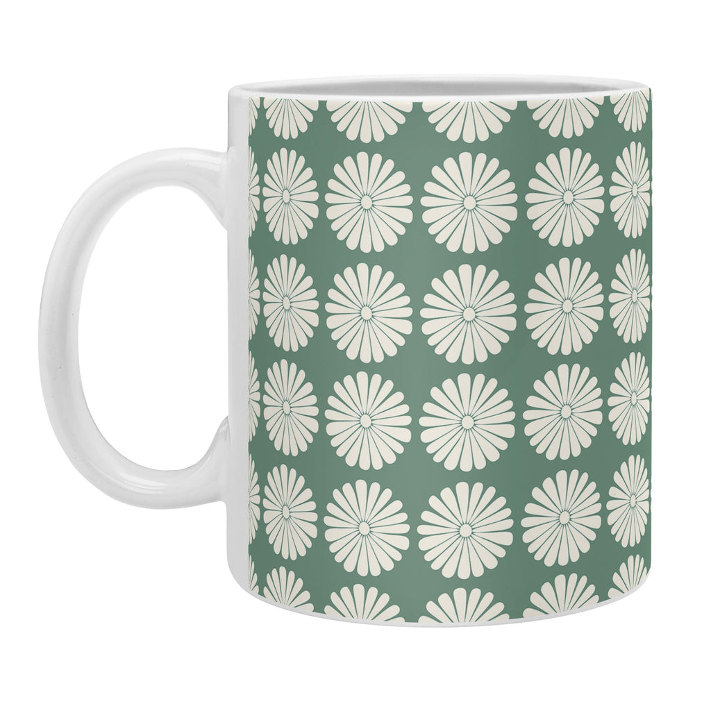 Colour Poems Daisy Pattern XXXIV Green Coffee Mug