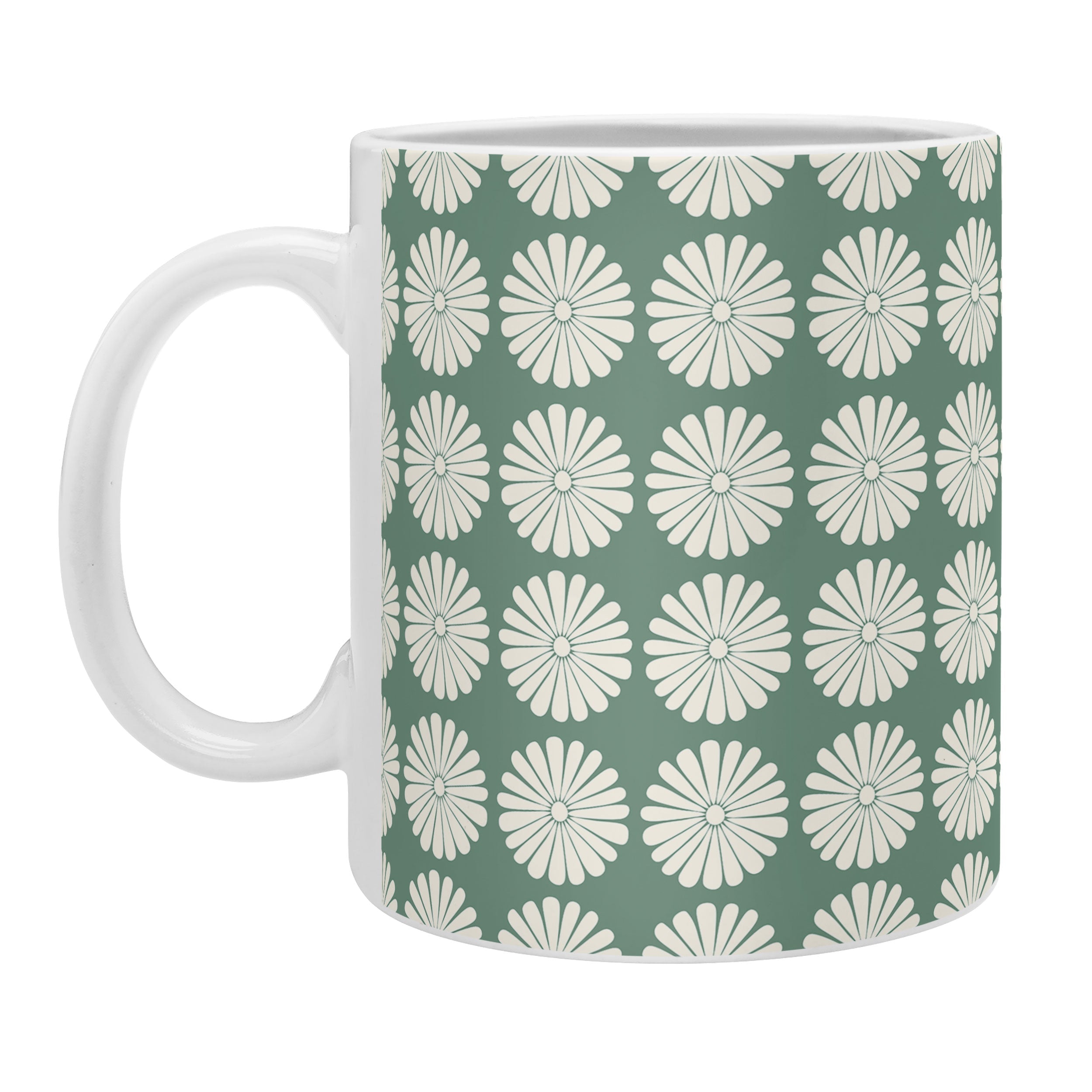 Colour Poems Daisy Pattern XXXIV Green Coffee Mug