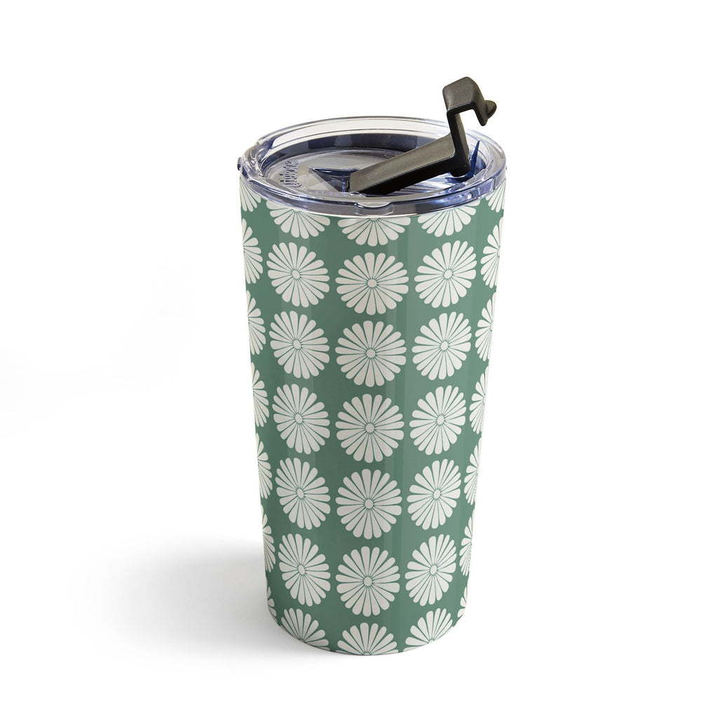 Colour Poems Daisy Pattern XXXIV Green Travel Mug