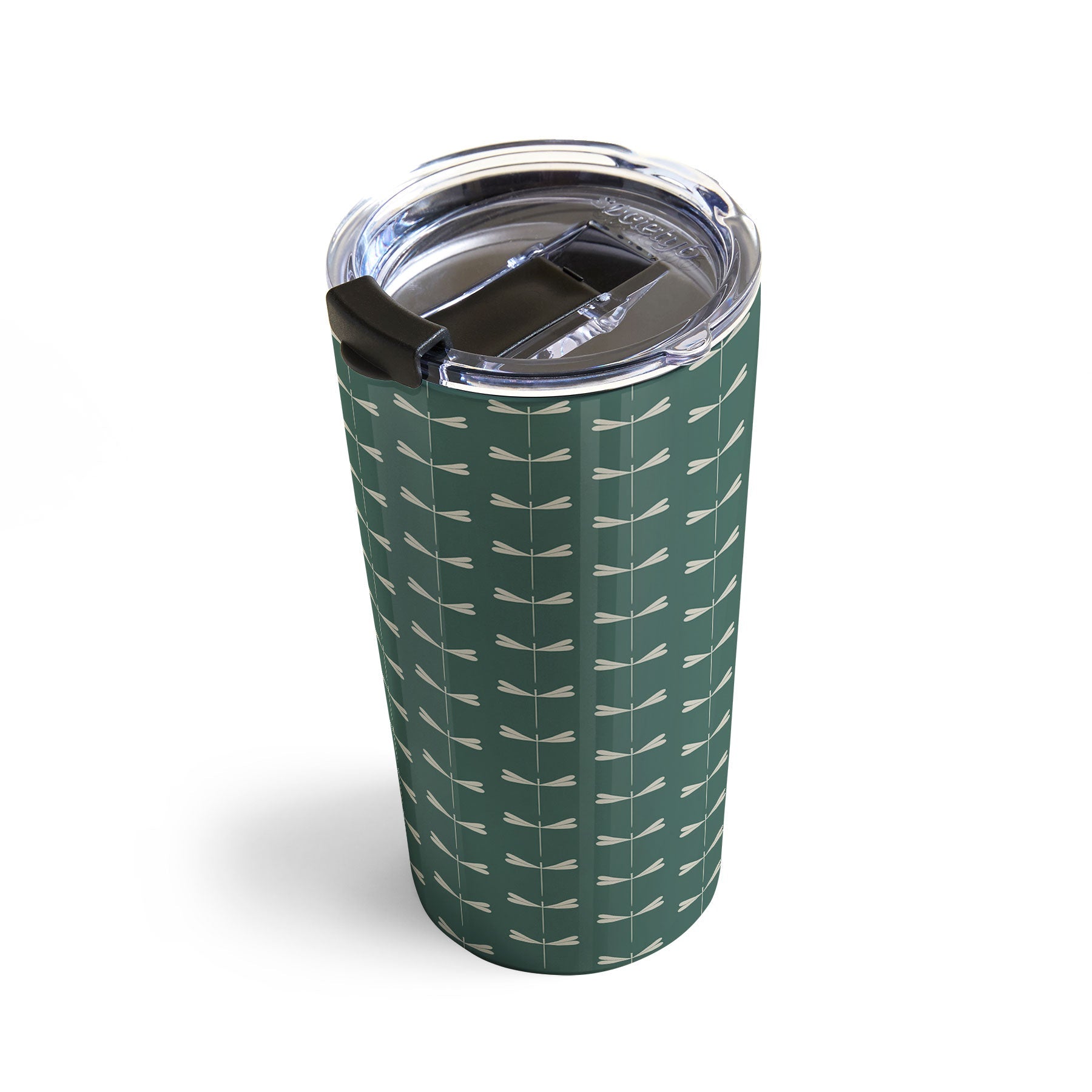 Colour Poems Dragonfly Minimalism Green Travel Mug