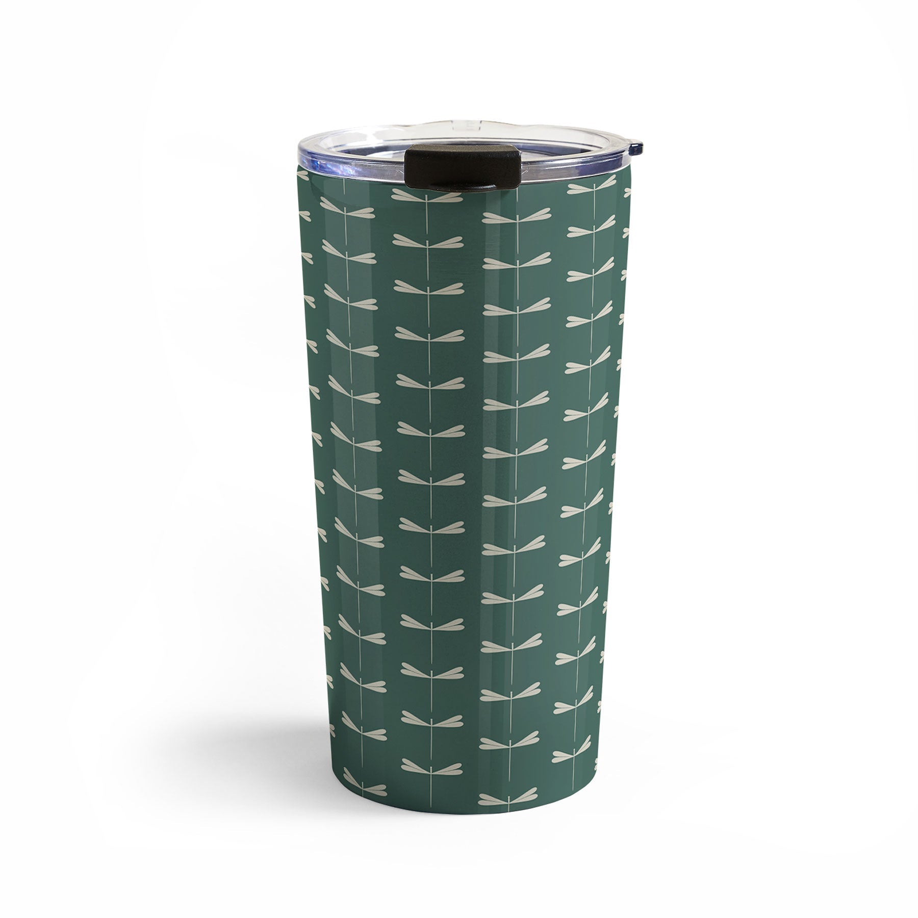 Colour Poems Dragonfly Minimalism Green Travel Mug