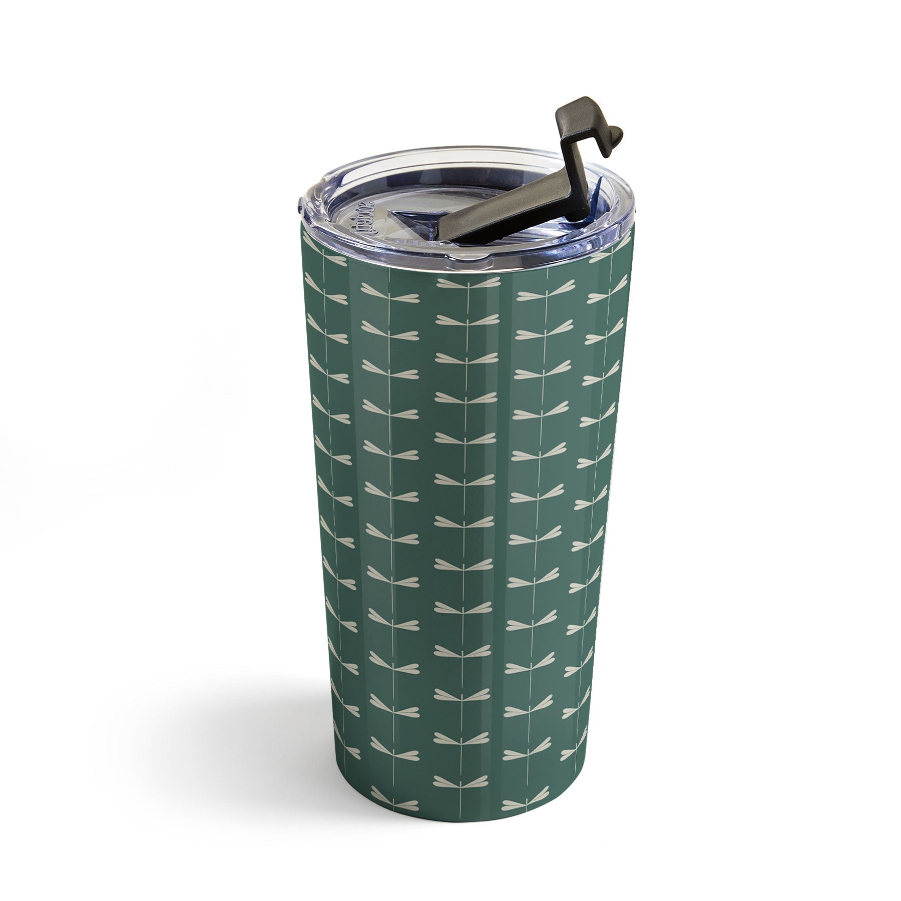 Colour Poems Dragonfly Minimalism Green Travel Mug