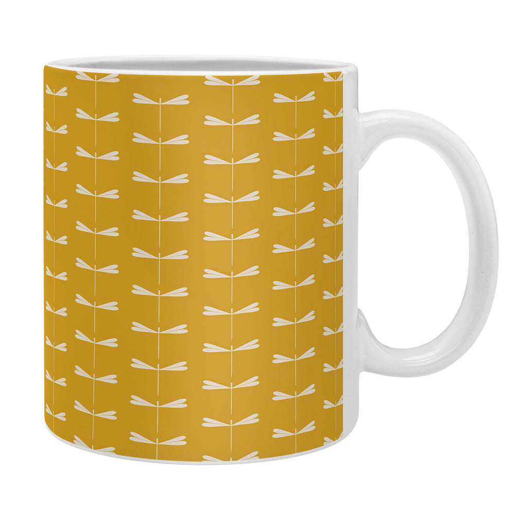Colour Poems Dragonfly Minimalism Yellow Coffee Mug