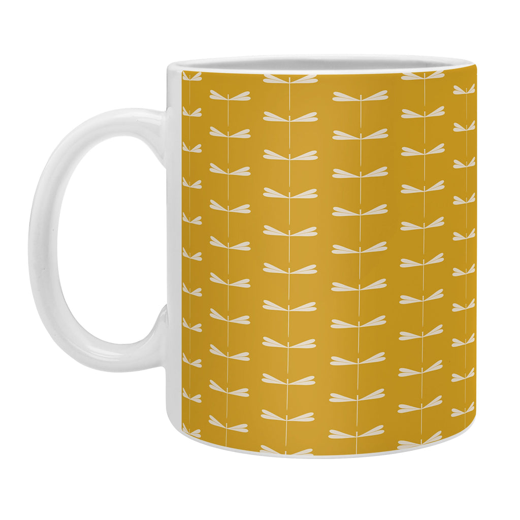 Colour Poems Dragonfly Minimalism Yellow Coffee Mug