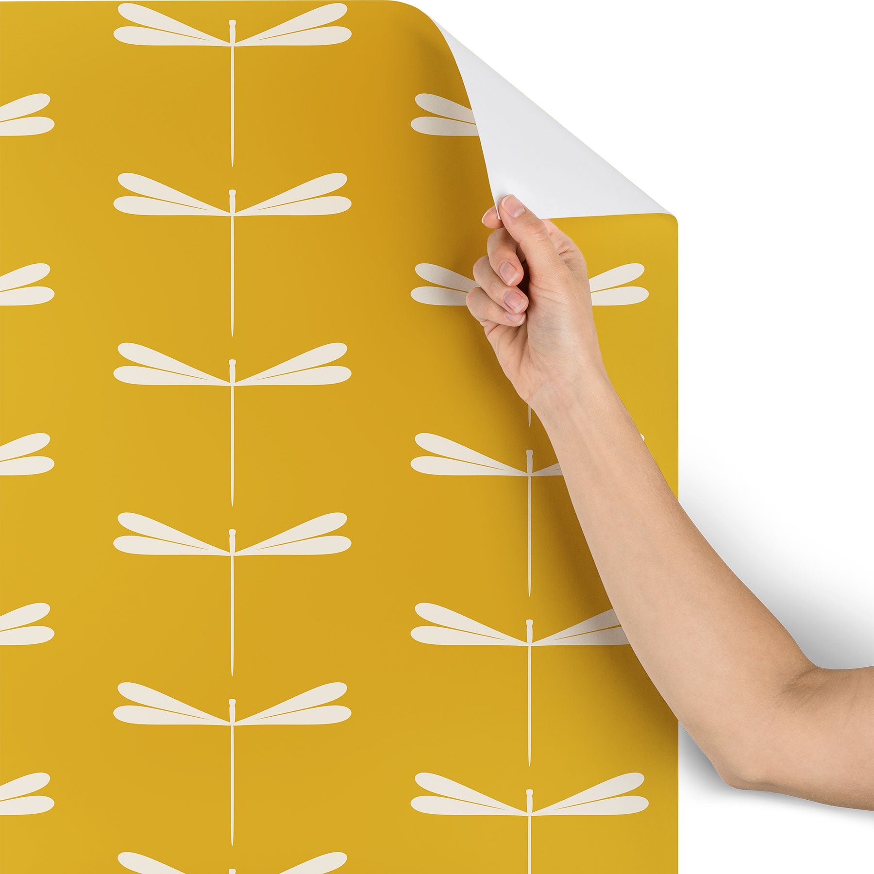 Colour Poems Dragonfly Minimalism Yellow Wallpaper