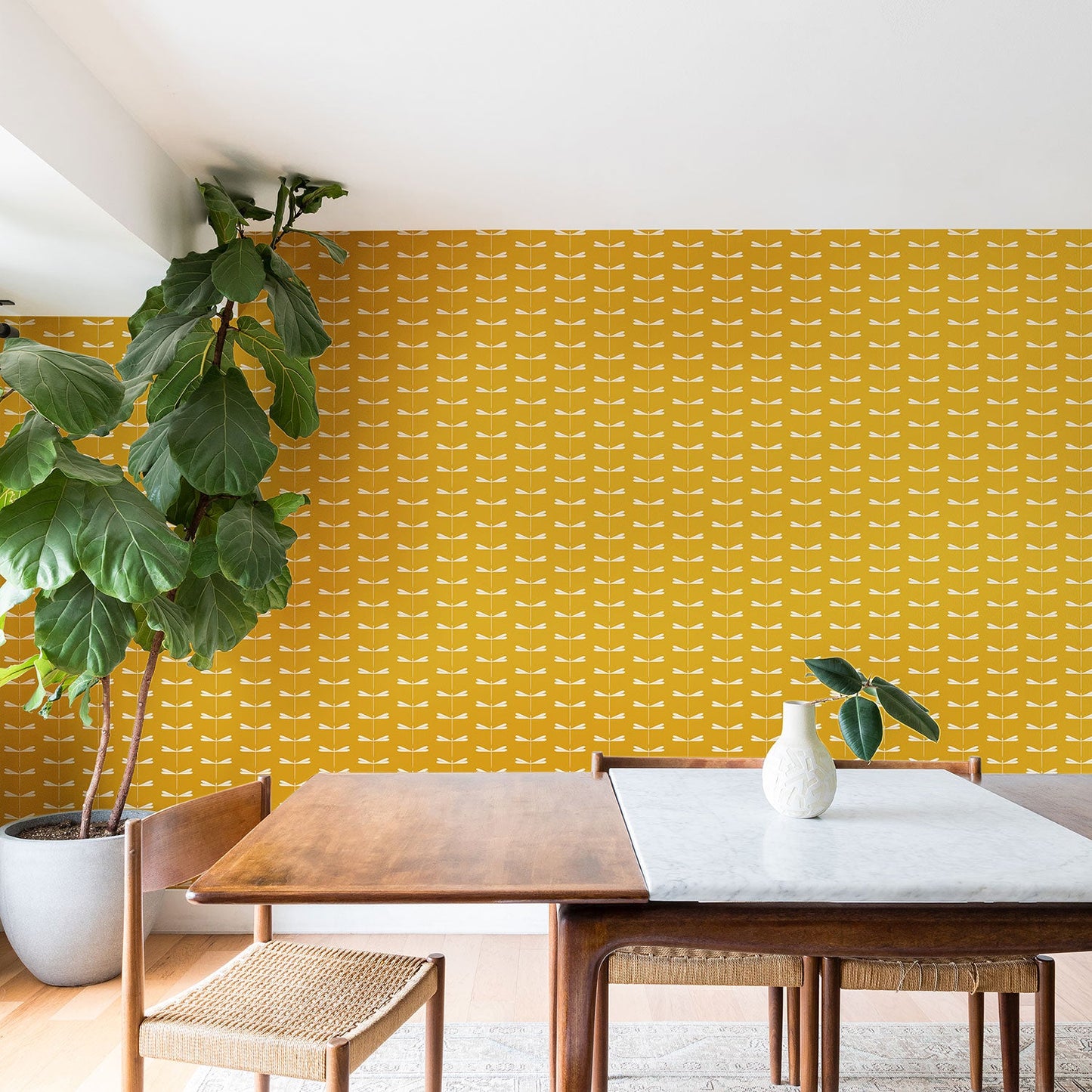 Colour Poems Dragonfly Minimalism Yellow Wallpaper