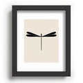 Colour Poems Dragonfly Pattern Black White Recessed Framing Rectangle
