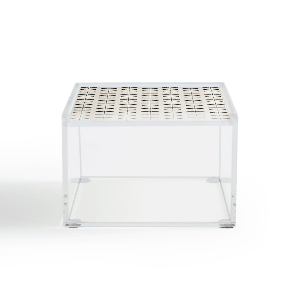 Colour Poems Dragonfly Pattern Black White Acrylic Box