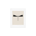 Colour Poems Dragonfly Pattern Black White Art Print