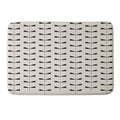 Colour Poems Dragonfly Pattern Black White Memory Foam Bath Mat
