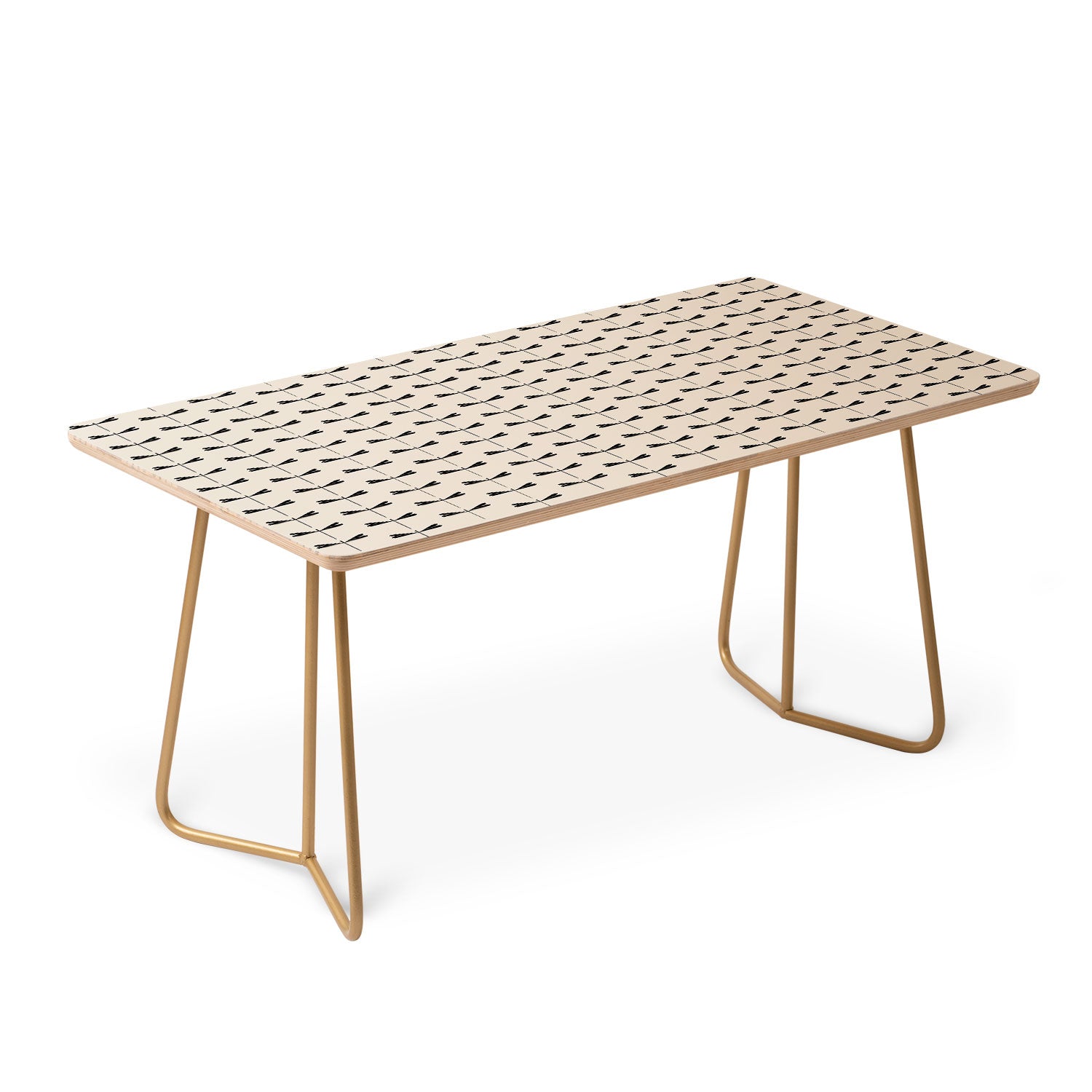 Colour Poems Dragonfly Pattern Black White Coffee Table