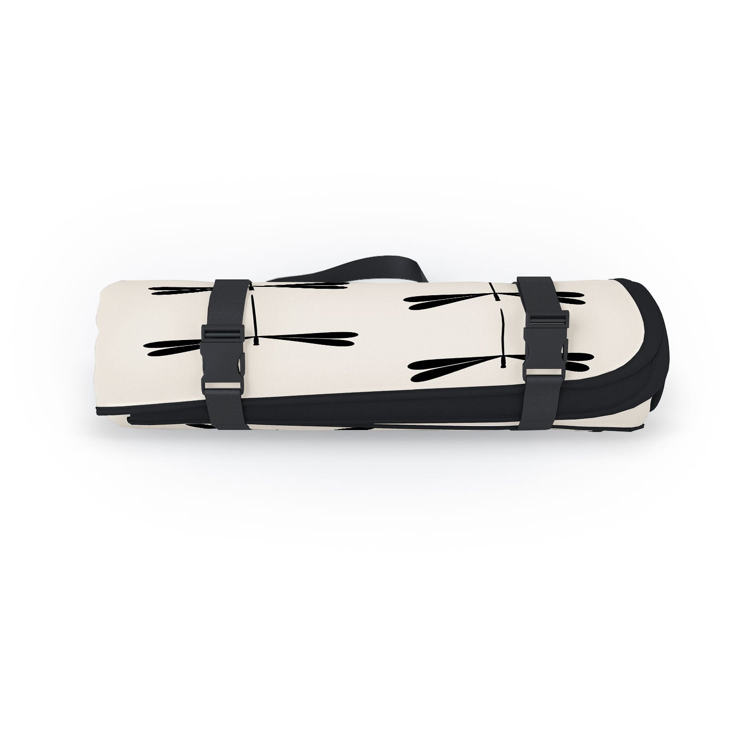Colour Poems Dragonfly Pattern Black White Picnic Blanket