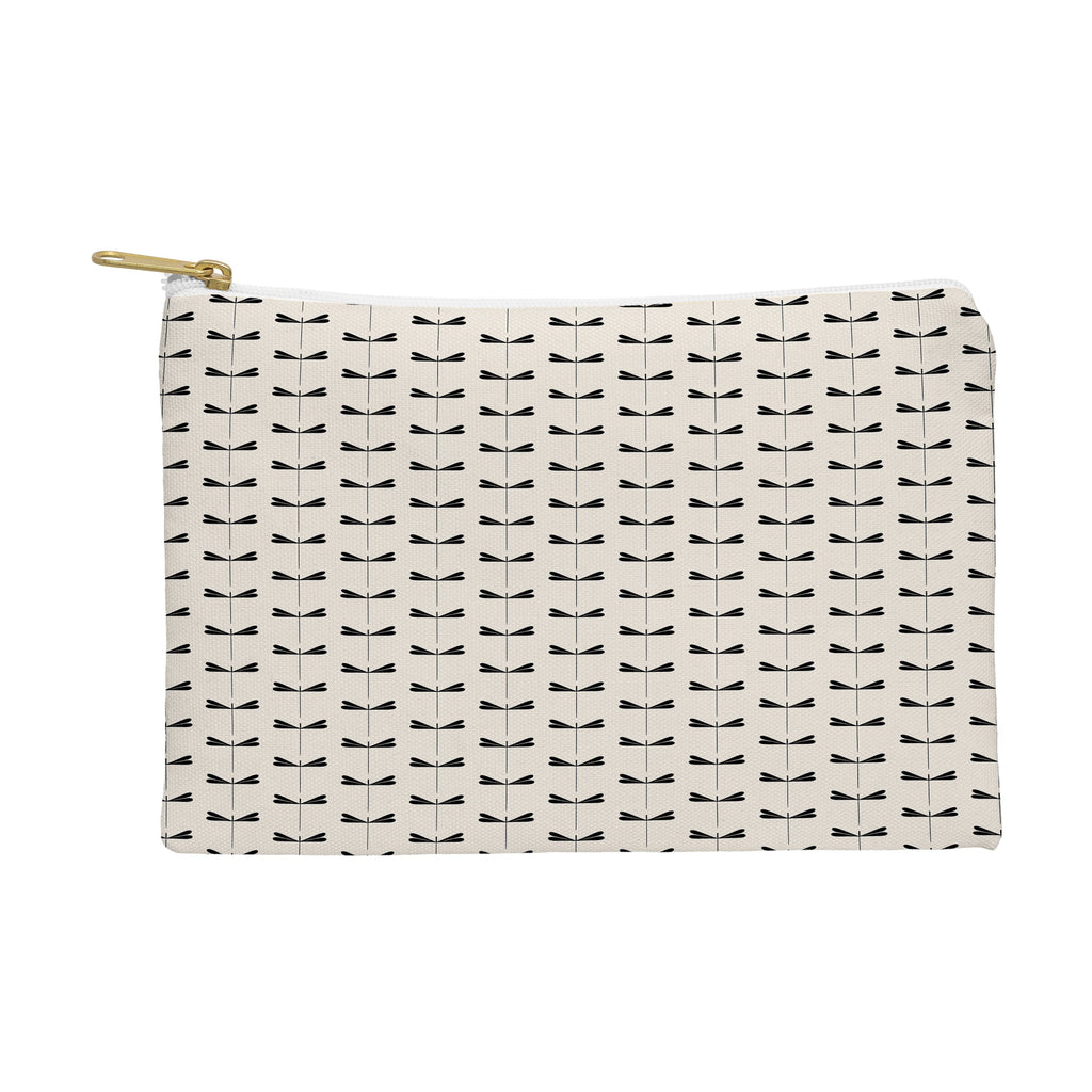 Colour Poems Dragonfly Pattern Black White Pouch