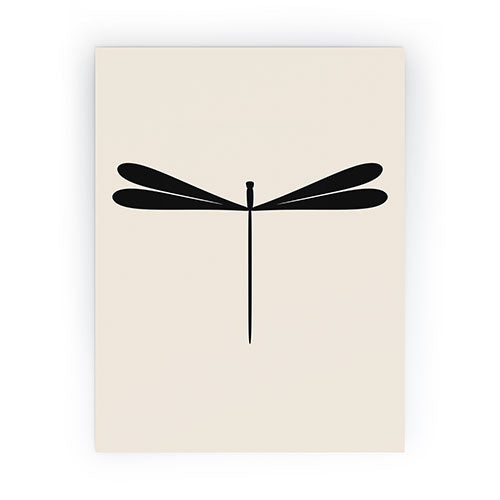 Colour Poems Dragonfly Pattern Black White Mini Art Print