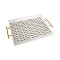 Colour Poems Dragonfly Pattern Black White Acrylic Tray