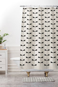 Colour Poems Dragonfly Pattern Black White Shower Curtain And Mat