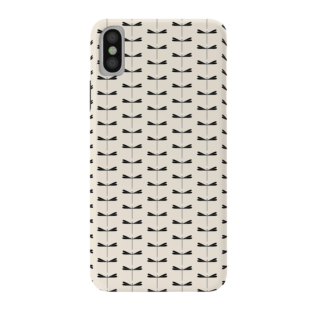 Colour Poems Dragonfly Pattern Black White Phone Case