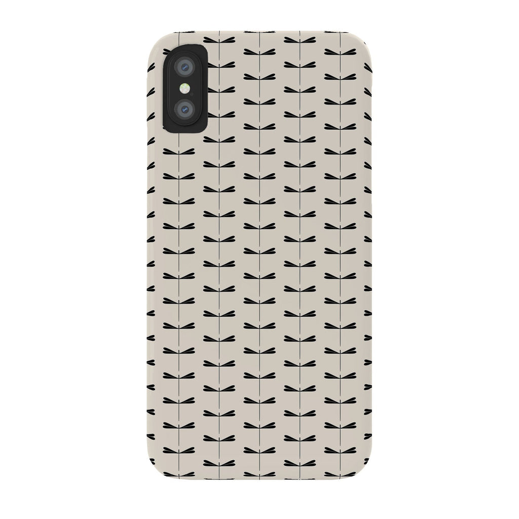 Colour Poems Dragonfly Pattern Black White Phone Case