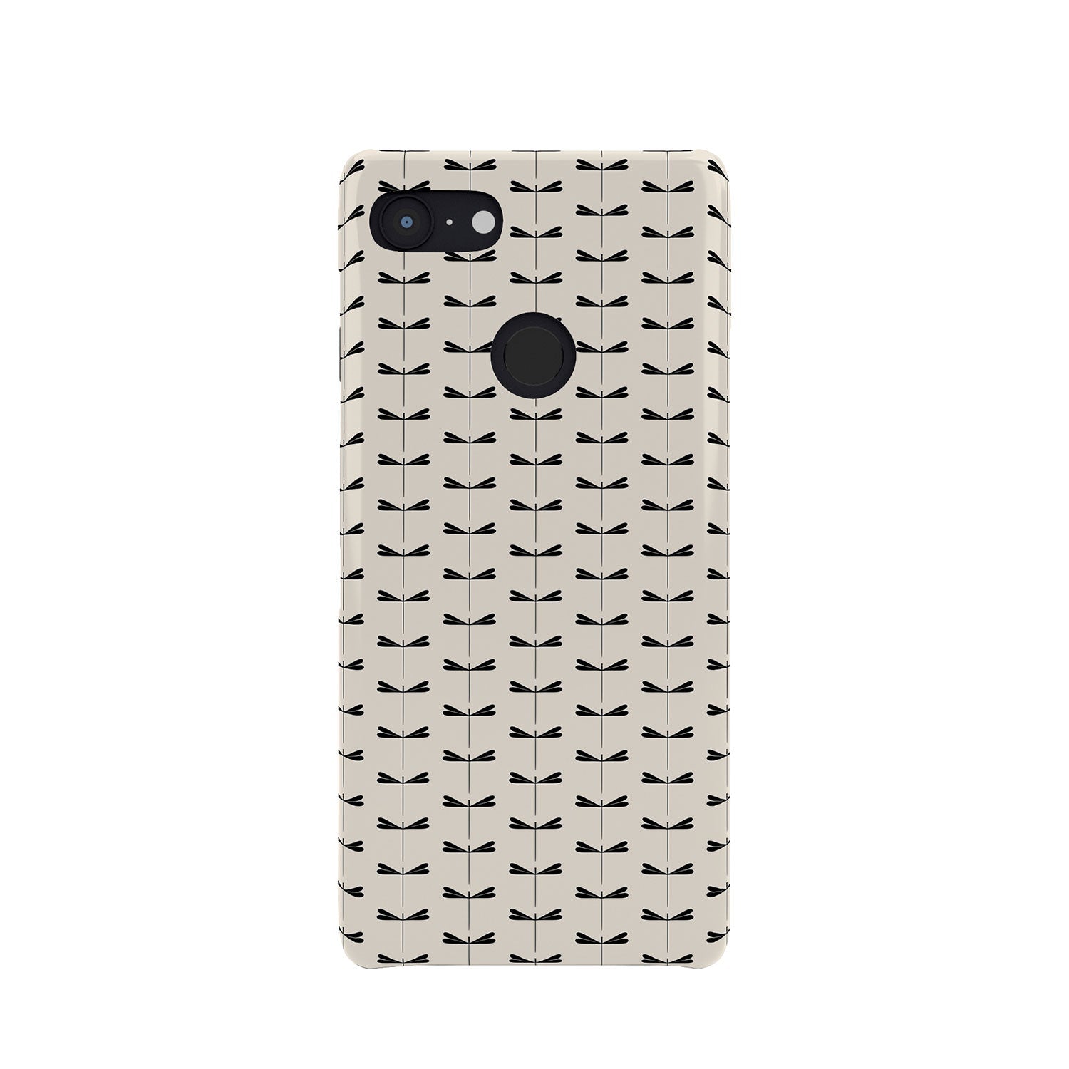 Colour Poems Dragonfly Pattern Black White Phone Case