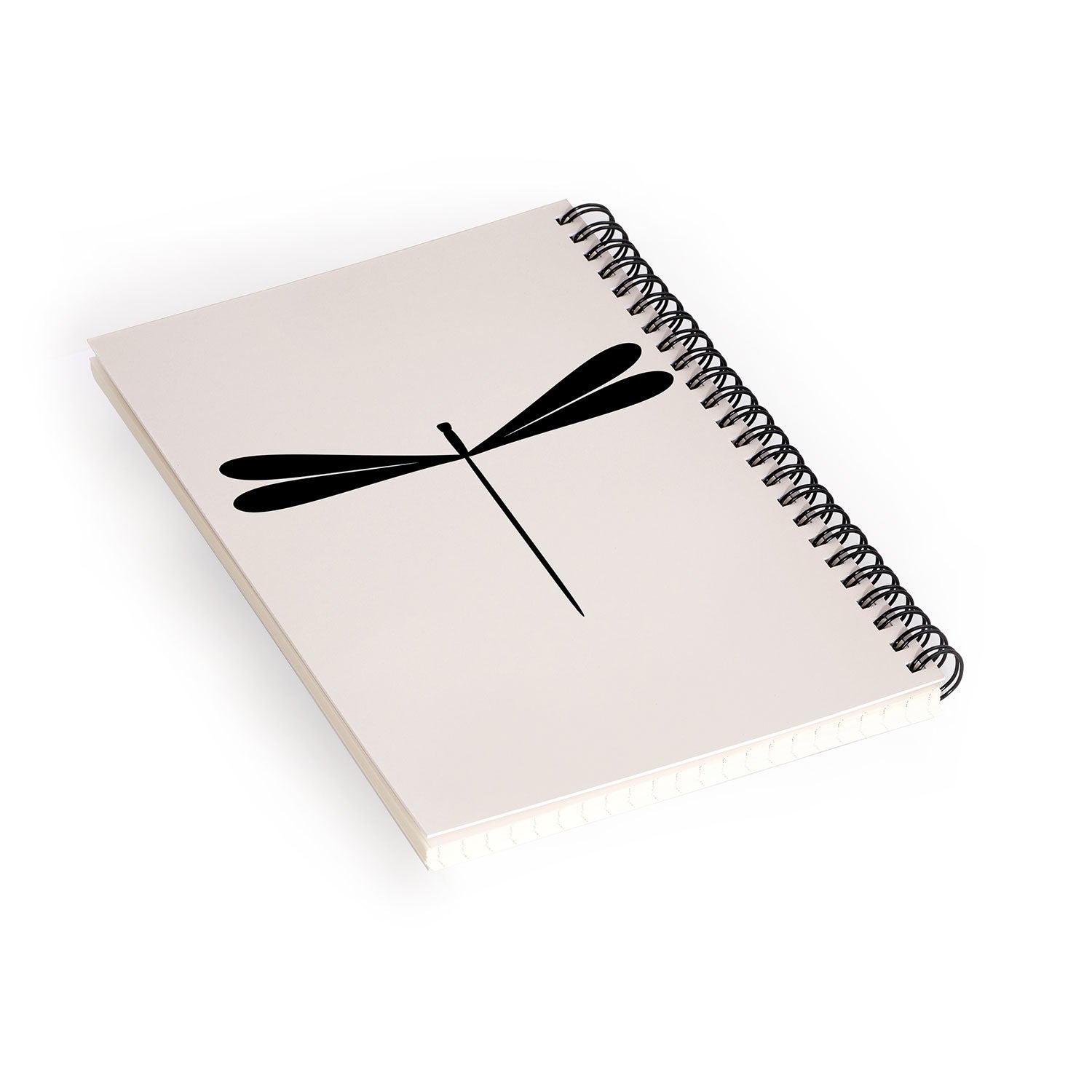 Colour Poems Dragonfly Pattern Black White Spiral Notebook