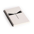 Colour Poems Dragonfly Pattern Black White Spiral Notebook