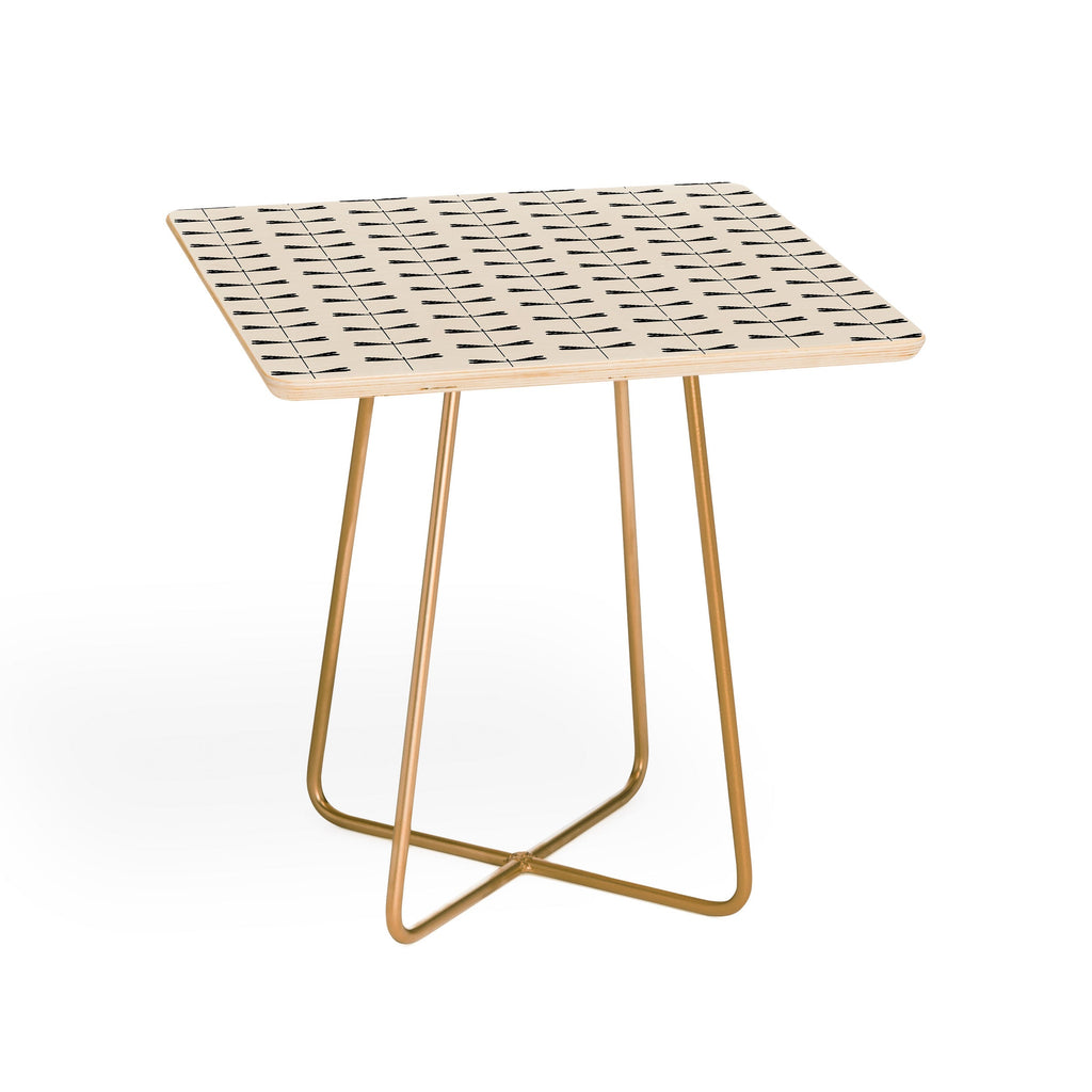 Colour Poems Dragonfly Pattern Black White Side Table