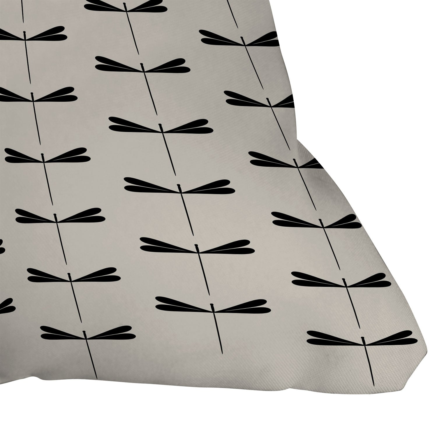 Colour Poems Dragonfly Pattern Black White Throw Pillow