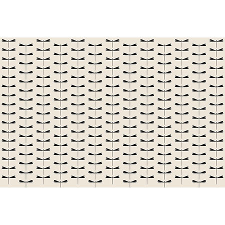Colour Poems Dragonfly Pattern Black White Wall Mural