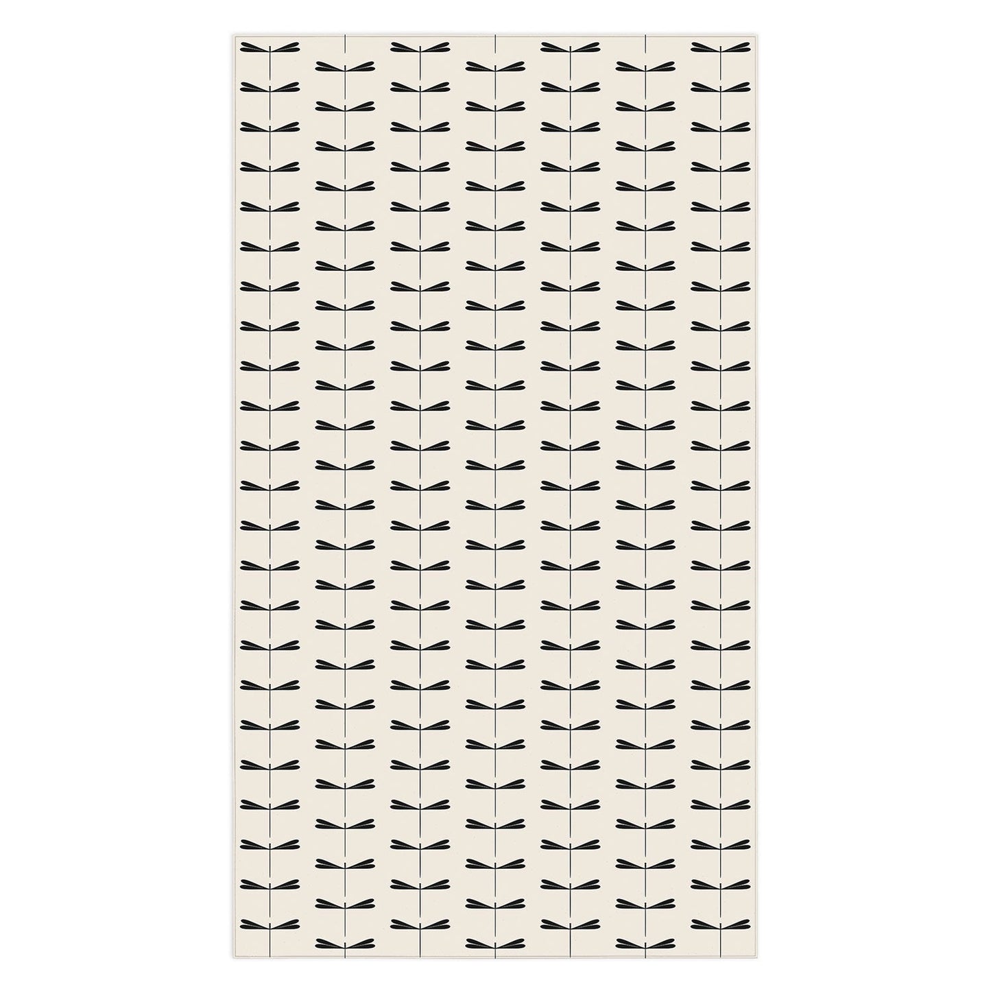 Colour Poems Dragonfly Pattern Black White Tablecloth