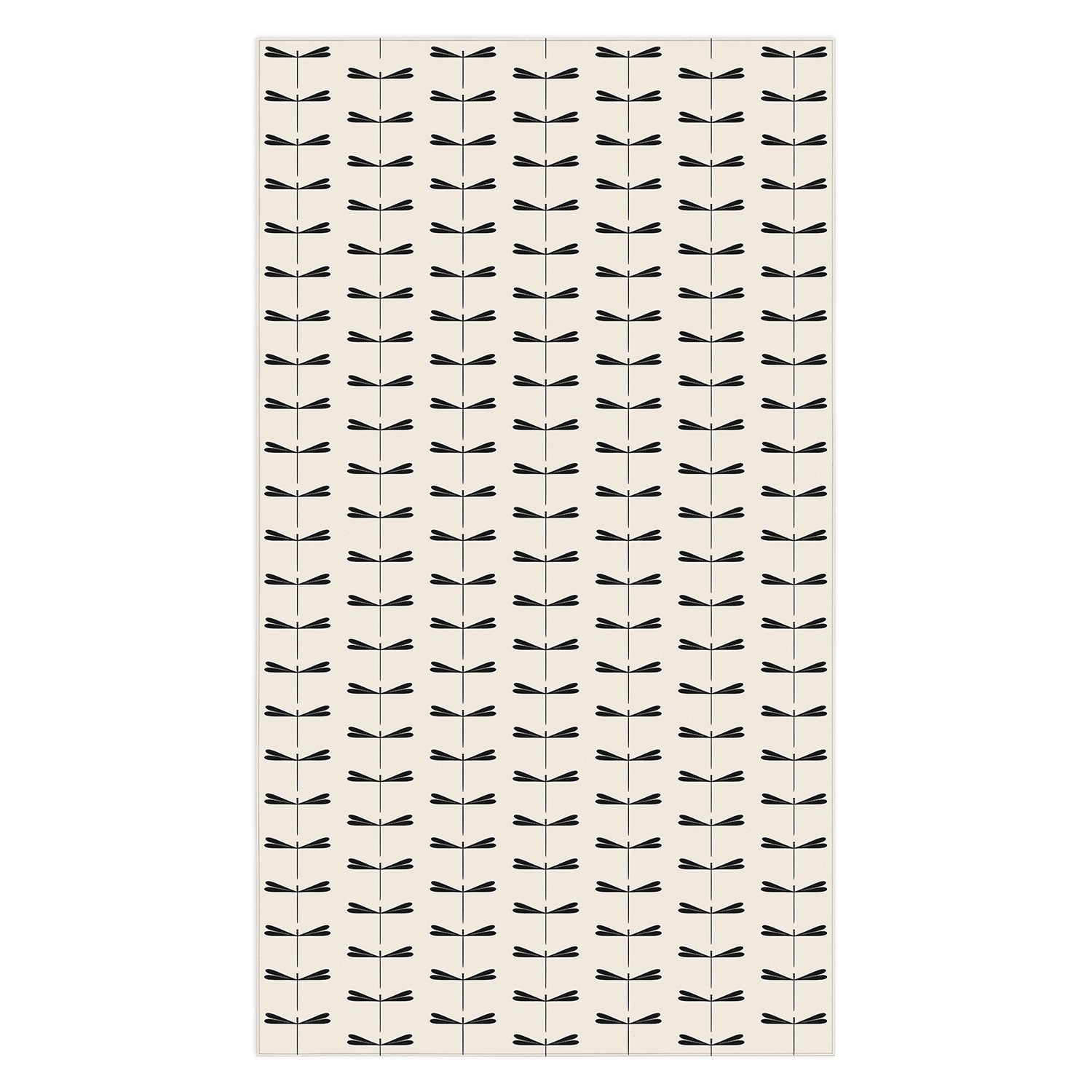 Colour Poems Dragonfly Pattern Black White Tablecloth