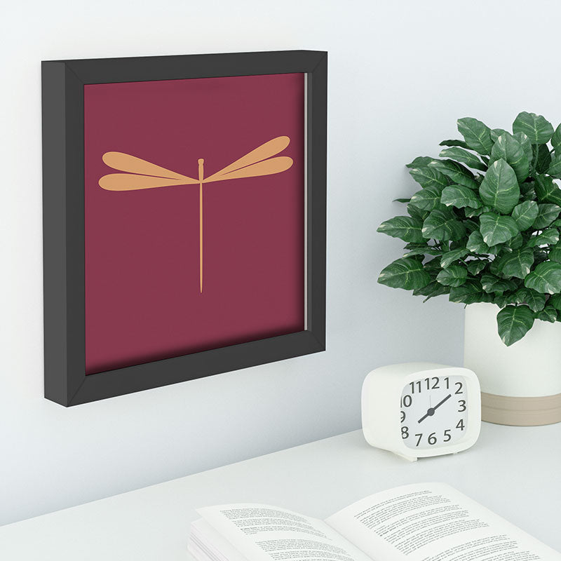 Colour Poems Dragonfly Pattern Mauve Recessed Framing Square